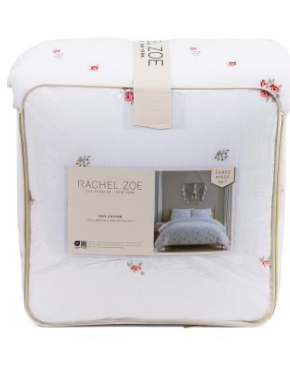 Rachel Zoe Needlepoint Floral Comforter Set